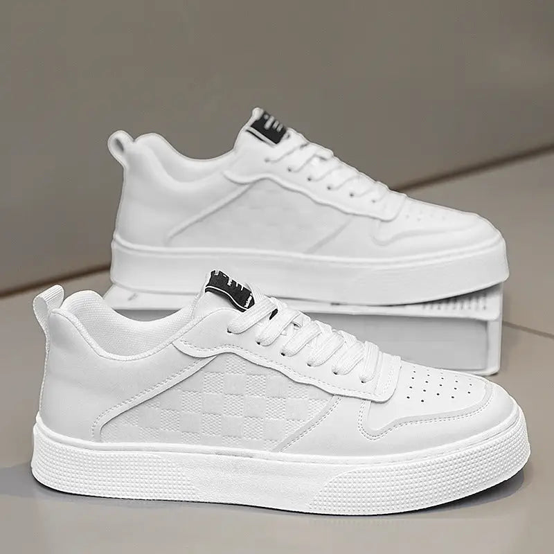 Casual Lace-up Sneakers Men Fashion Breathable Plaid Flats Shoes Beyond Trends Hub