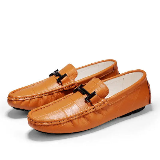 Casual Leather Shoes British Large Size Breathable Men’s Peas Shoes