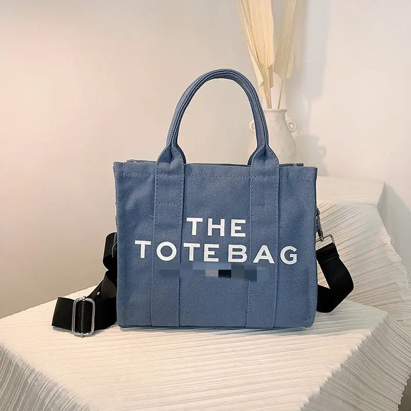 Casual letter handbag fashionable single shoulder crossbody bag - blue / 31*26*12cm