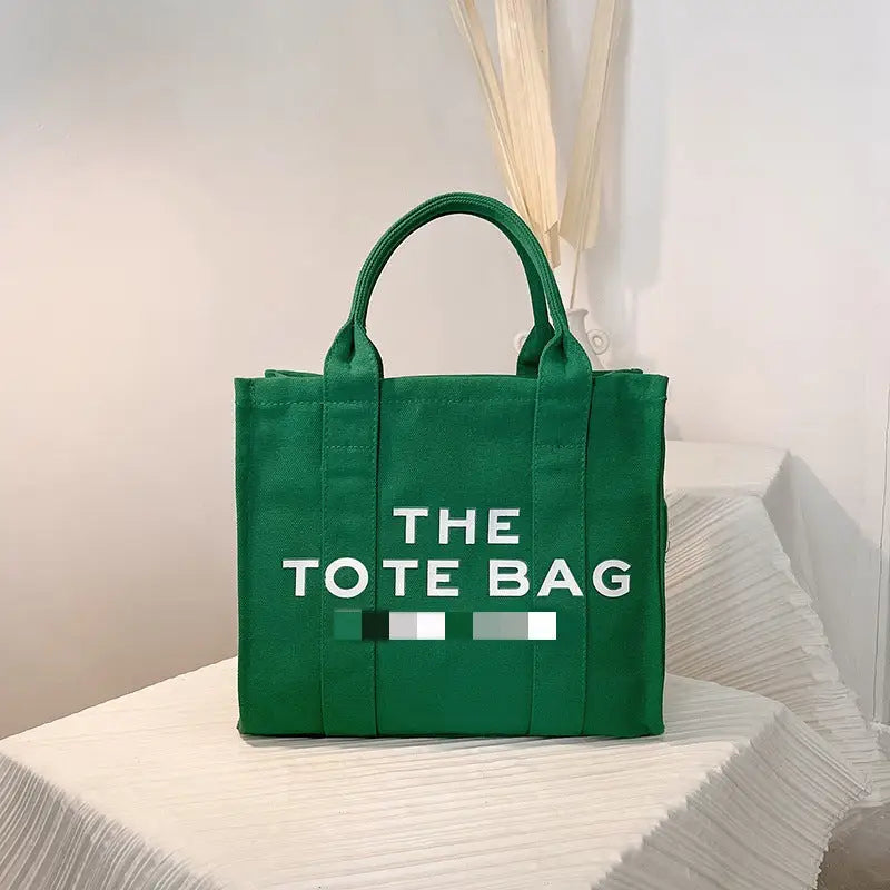 Casual letter handbag fashionable single shoulder crossbody bag - green / 31*26*12cm