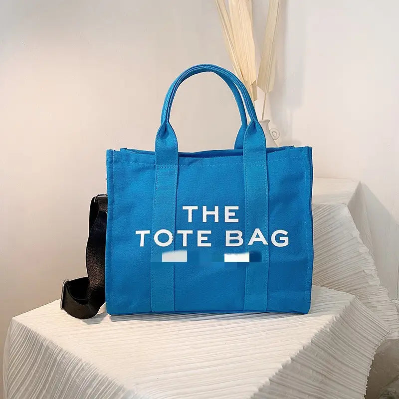 Casual letter handbag fashionable single shoulder crossbody bag - lake blue / 31*26*12cm