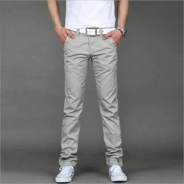 Casual Pants Men Trousers - light gray / 38