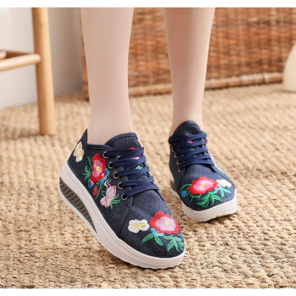 Casual Shoes Student Canvas Shoes Girl - Lingering Dark Blue / 34