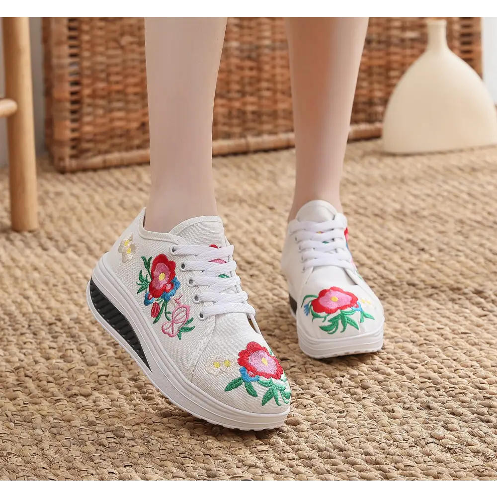 Casual Shoes Student Canvas Shoes Girl - Lingering White / 34