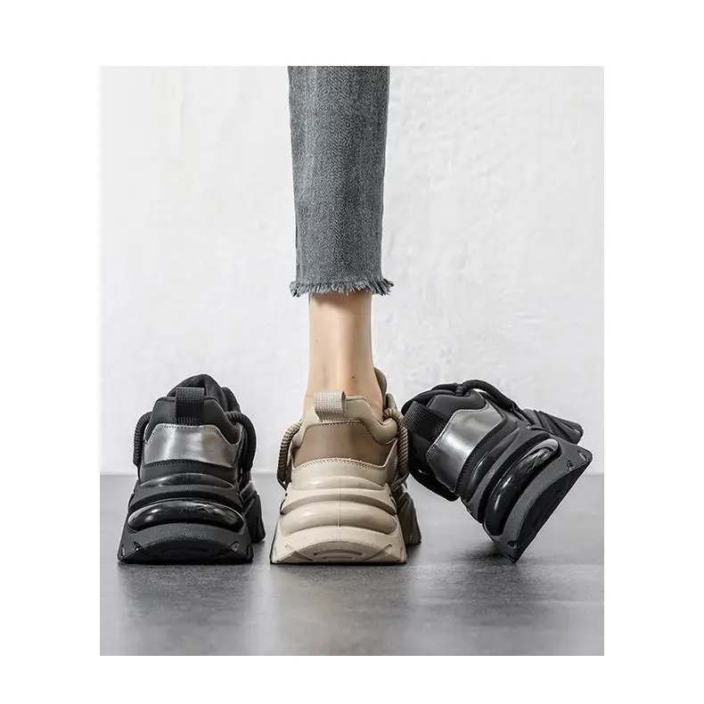 Casual Sneaker Platform Hidden Heel White Shoes Beyond Trends Hub