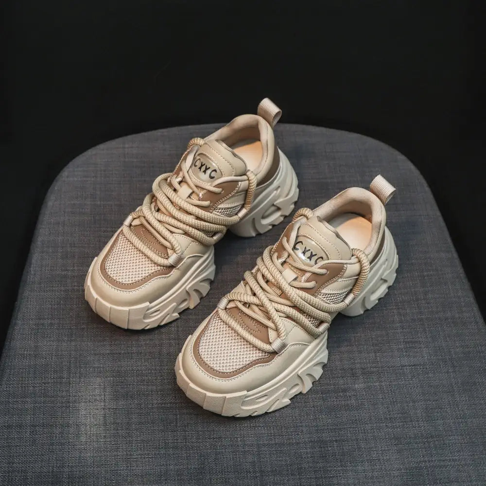 Casual Sneaker Platform Hidden Heel White Shoes Beyond Trends Hub