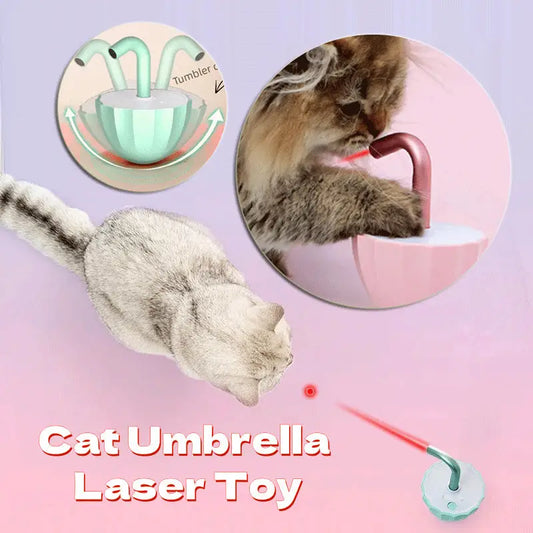 Cat Umbrella Laser Toy Interactive Kitten Automatic Pet Toy Smart Game Active For Pets Electric Intelligent USB Charging Beyond Trends Hub