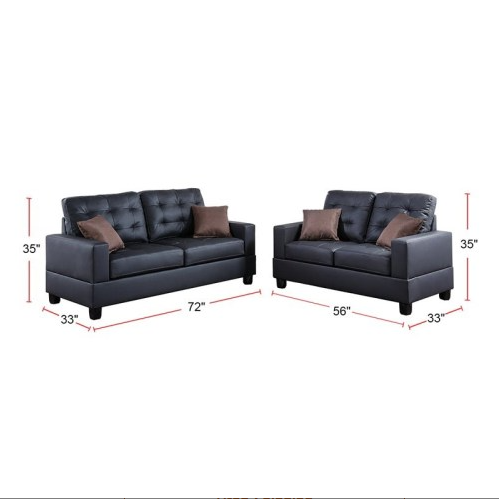Living Room Furniture 2pc Sofa Set