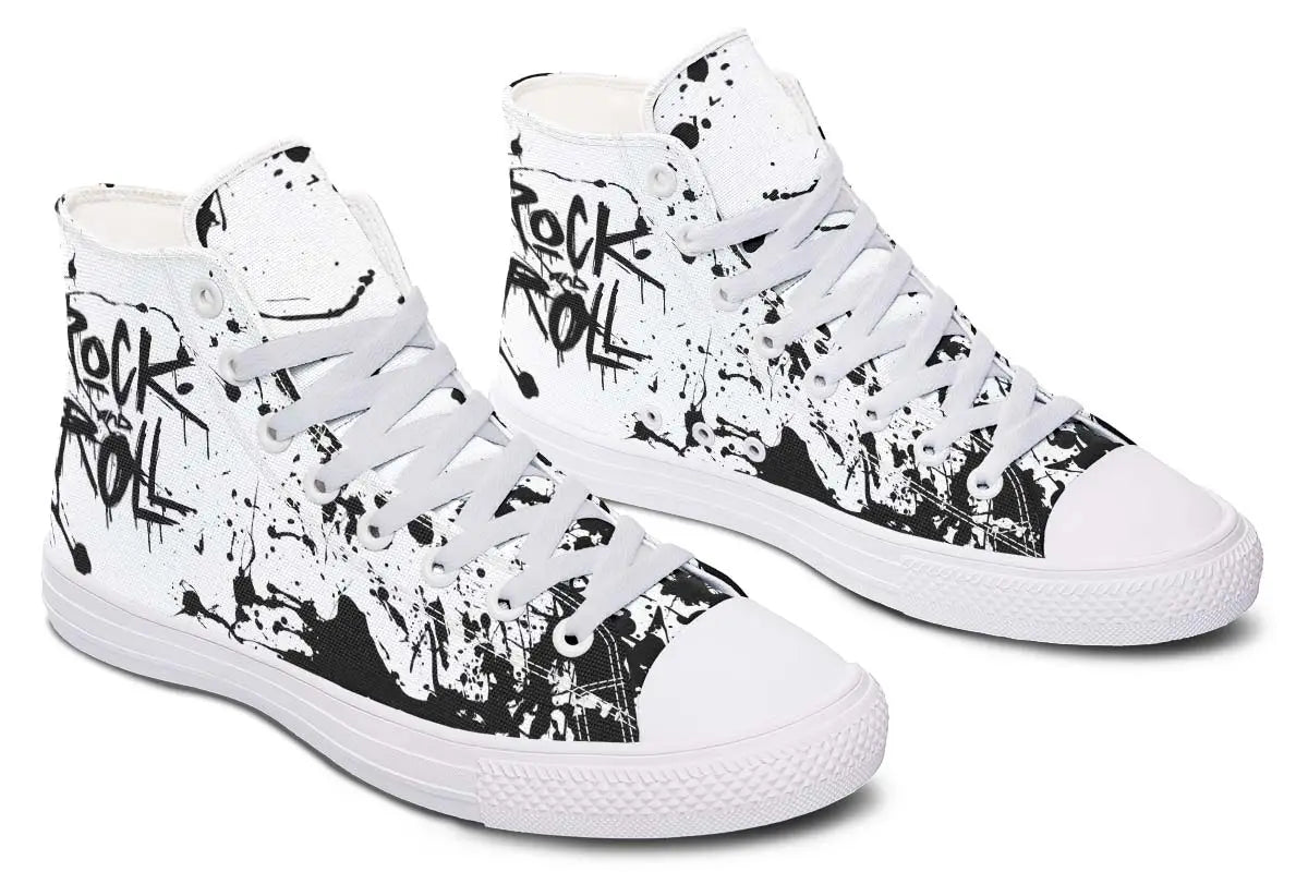Printed Couple High-top Canvas Shoes