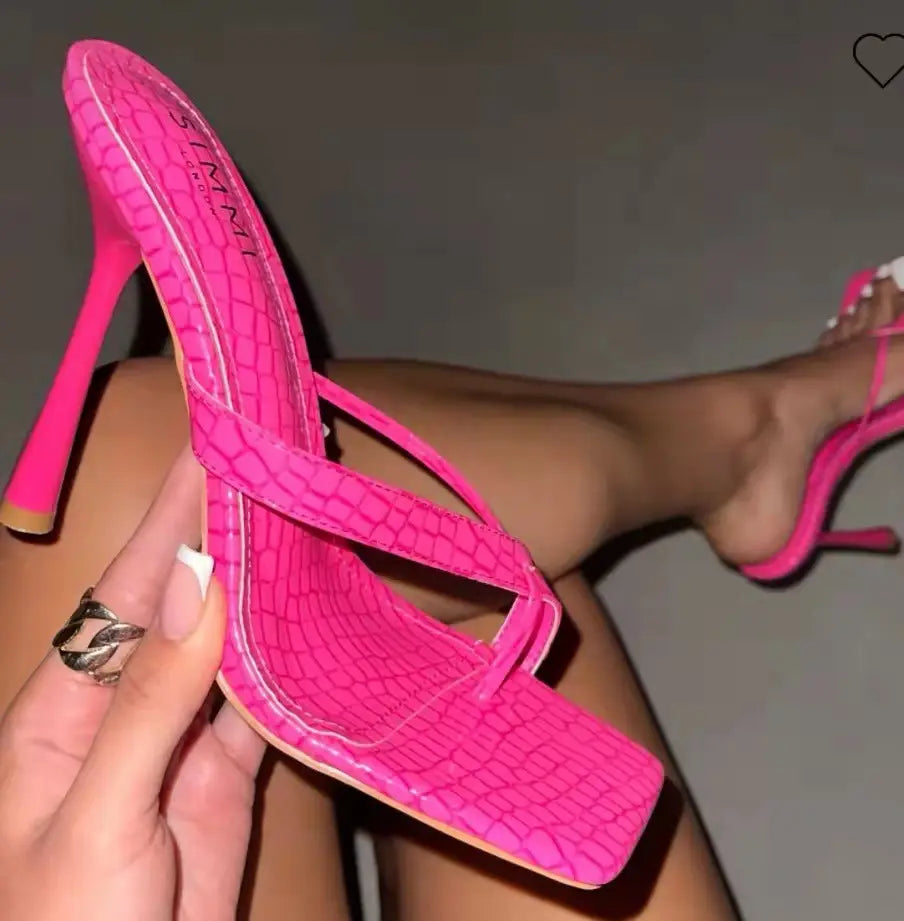 Women’s Plus Size Stiletto Slipper High Heel Sandals