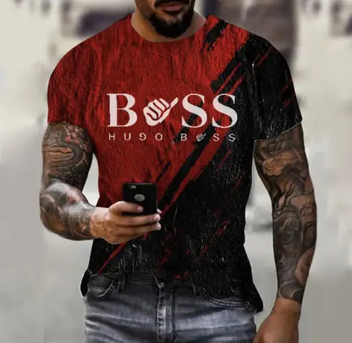 Men’s Printed Fashion Fashion Short Sleeve Casual