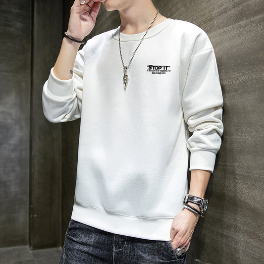 Men's Sweater Korean Style Trendy Round Neck Long Sleeve Top Clothes