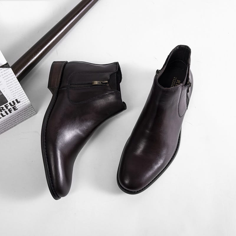 First Layer Cowhide Boots Men’s Leather