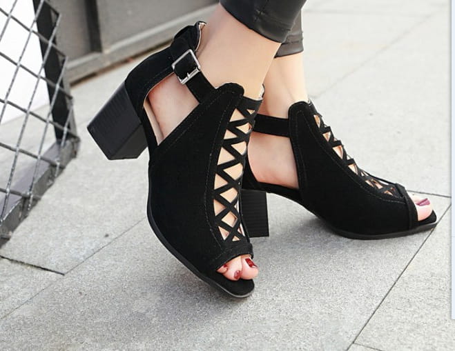 fish mouth sandals plus size women’s shoes