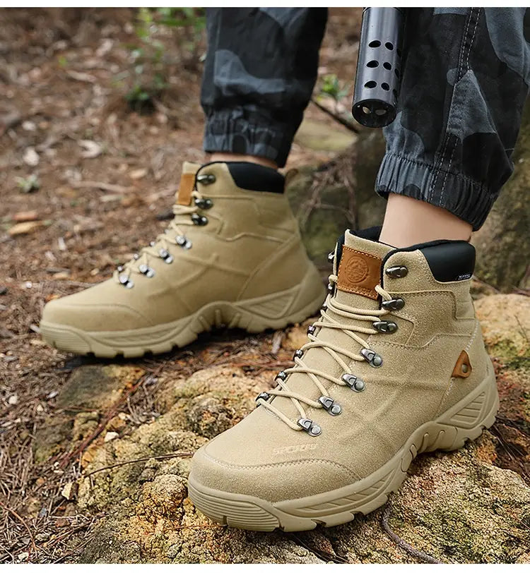 Men’s Middle High Top Autumn And Winter Mountaineering Plus Size Hiking Boots