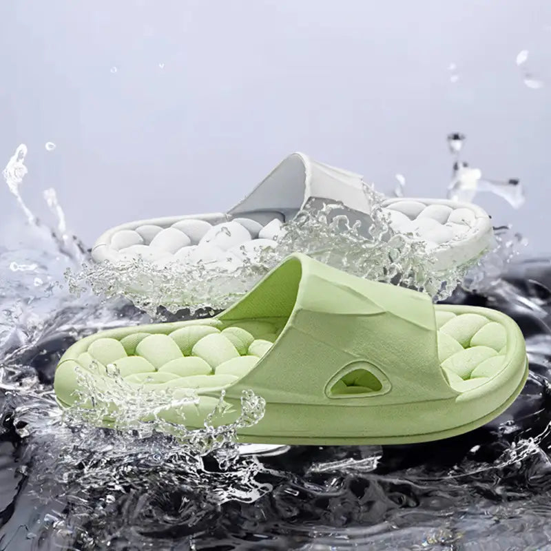 New Woven Texture Non-slip Slippers For Women Summer Indoor Floor Bathroom Home Slipper Men House Shoes