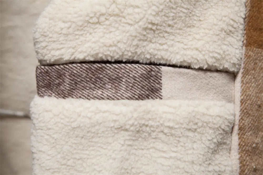 New Autumn And Winter Men’s Jacket Casual Plaid Coat