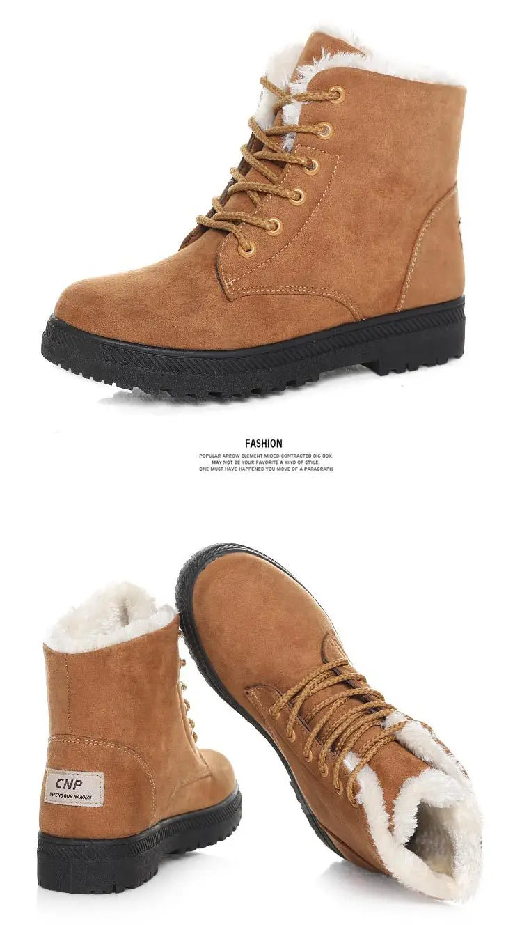 Winter Snow Boots With Warm Plush Ankle Boots For Women Shoes