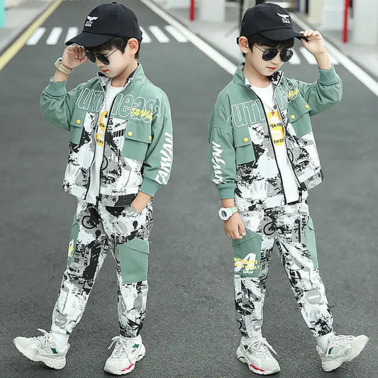 Children Fashion Casual Exercise Sweater Pants Suit Beyond Trends Hub