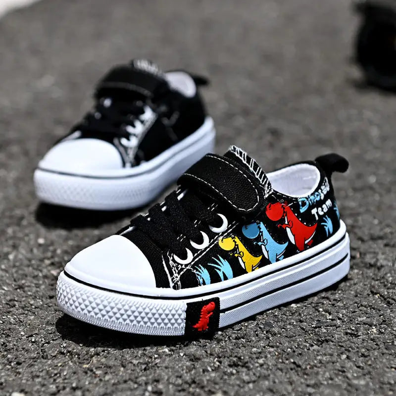 Children’s Canvas Shoes Toddler Shoes Girls’ Casual Single Shoes Cover Feet