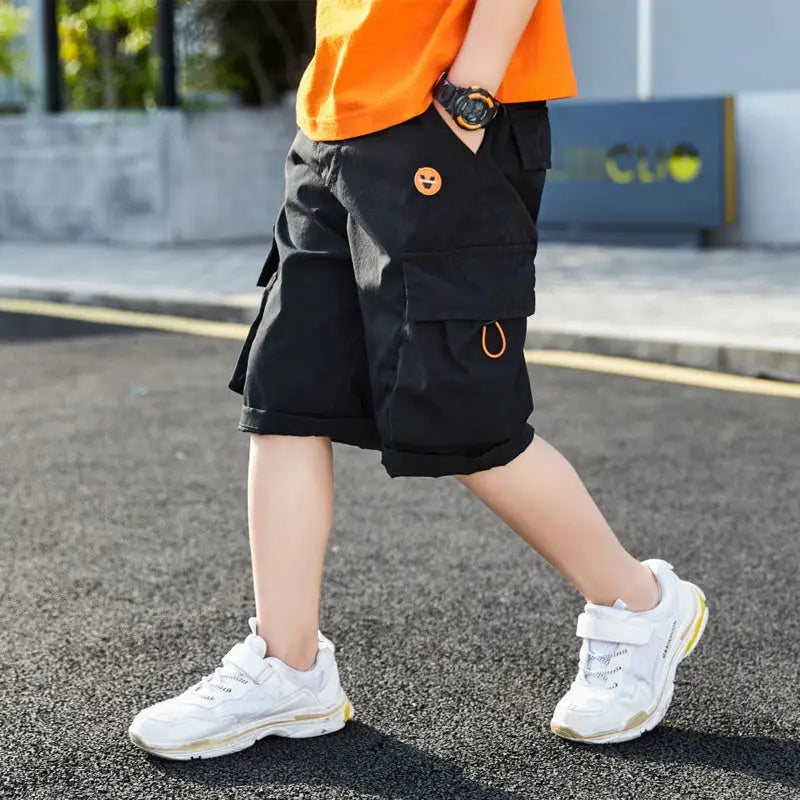 Children’s Clothing Boy Shorts Summer - Black / 110cm