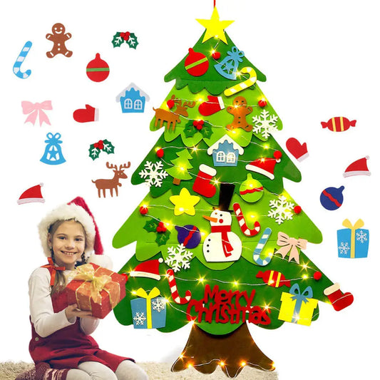 Children's DIY felt Christmas tree with lights Beyond Trends Hub