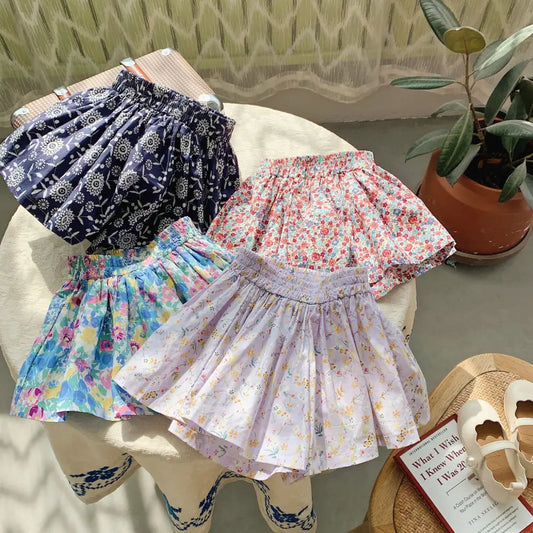 Children's Floral Shorts Bud Skirt Pants Fashionable Beyond Trends Hub