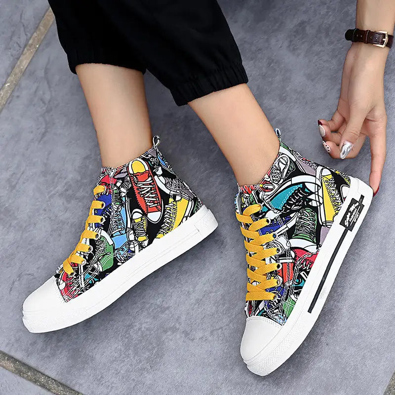 Children’s High-Top Canvas Shoes