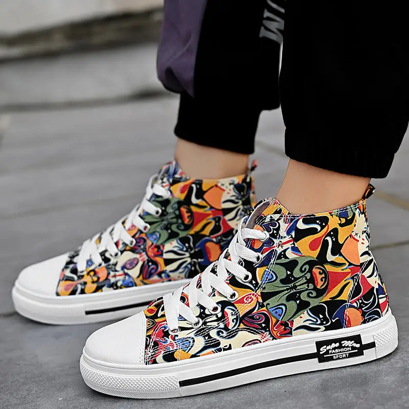 Children’s High-Top Canvas Shoes