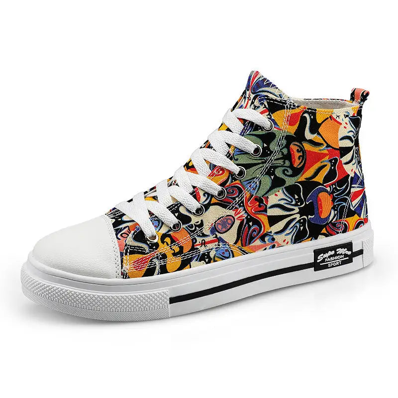 Children’s High-Top Canvas Shoes - 35 / Facebook