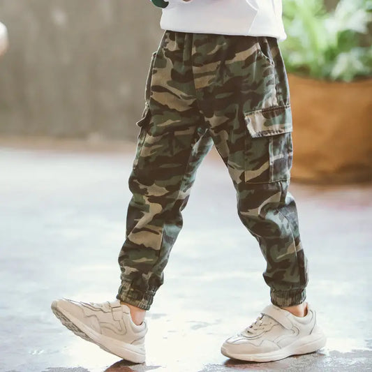 Children’s Sports Military Camouflage Casual Trousers - Camouflage / 100cm