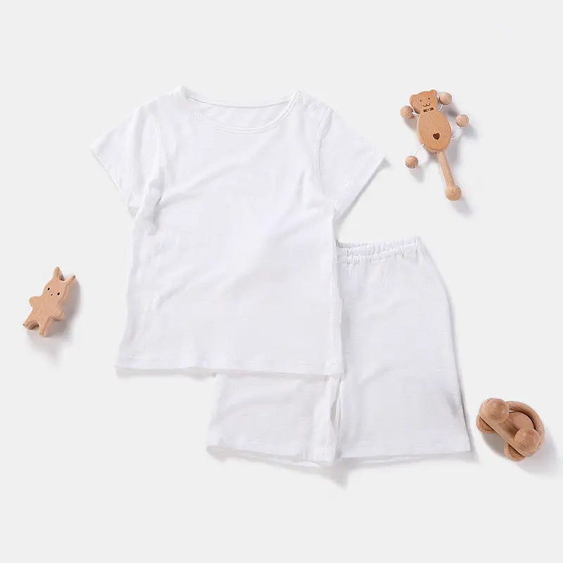 Children's Underwear Short Sleeve Breathable Bamboo Fiber Suit Beyond Trends Hub