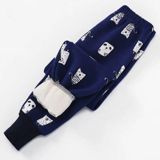 Children's Warm Pants Plus Velvet Inner Wear Thickening Boys Girls Baby Boys - Beyond Trends Hub 