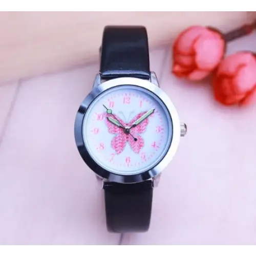 Children's Watches Kids Quartz Watch Student Girls Quartz-watch Cute Colorful Butterfly Dial Waterproof Watch - Beyond Trends Hub 