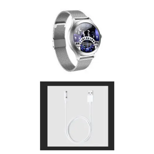 Chivo kw10pro women’s smart Watch - Silver set
