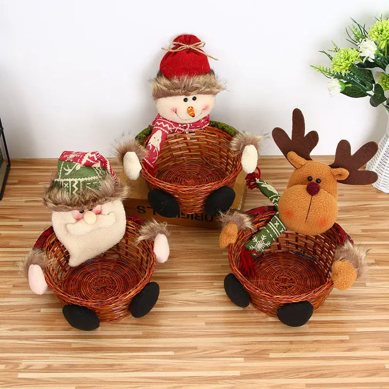 Christmas Decorations New Christmas Candy Basket Christmas Tabletop Ornaments Children’s Candy Decorations