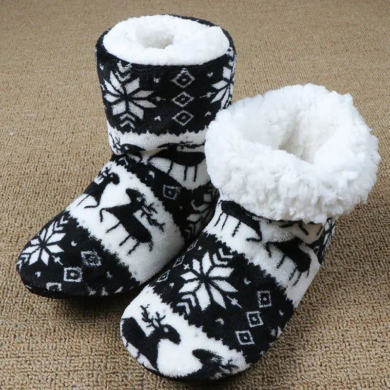 Christmas Elk Floor Shoes Indoor Socks Shoes Warm Plush House Slippers Beyond Trends Hub