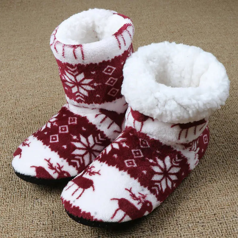 Christmas Elk Floor Shoes Indoor Socks Shoes Warm Plush House Slippers Beyond Trends Hub