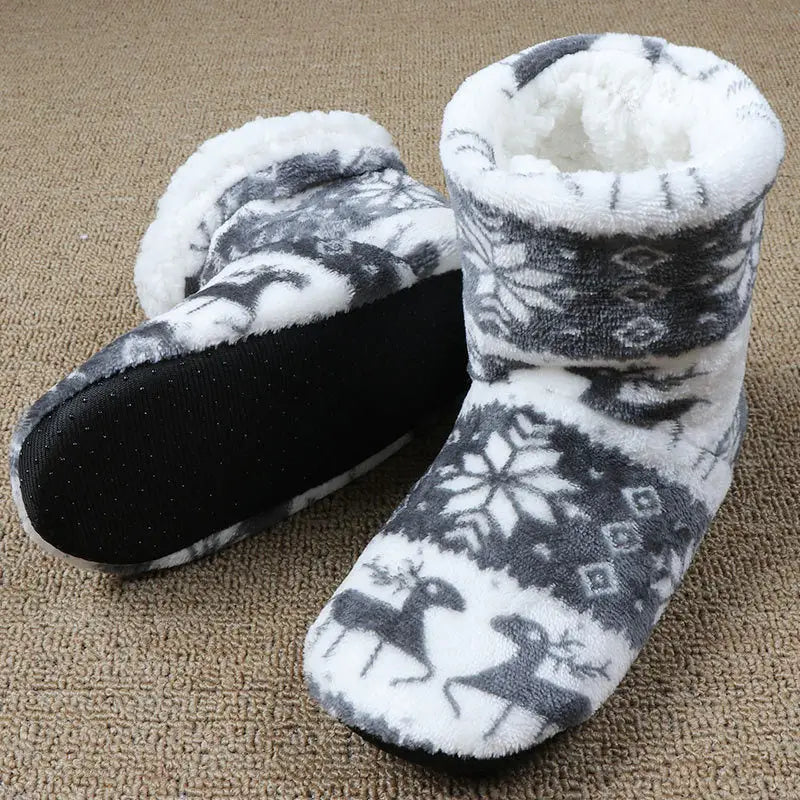 Christmas Elk Floor Shoes Indoor Socks Shoes Warm Plush House Slippers Beyond Trends Hub