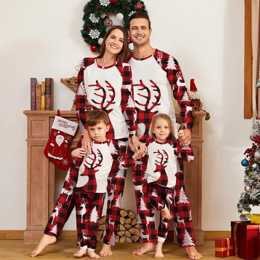 Christmas European And American Christmas Deer Head Print Parent-child Home Service Suit Beyond Trends Hub