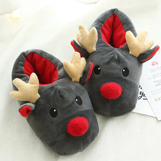 Christmas Shoes Cute Elk Home Slippers Beyond Trends Hub