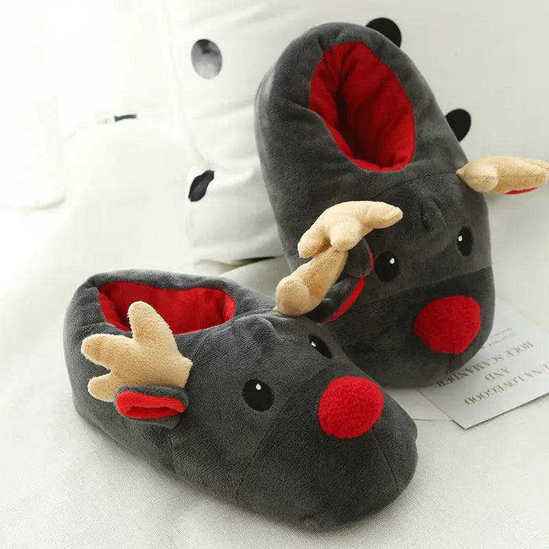 Christmas Shoes Cute Elk Home Slippers Beyond Trends Hub