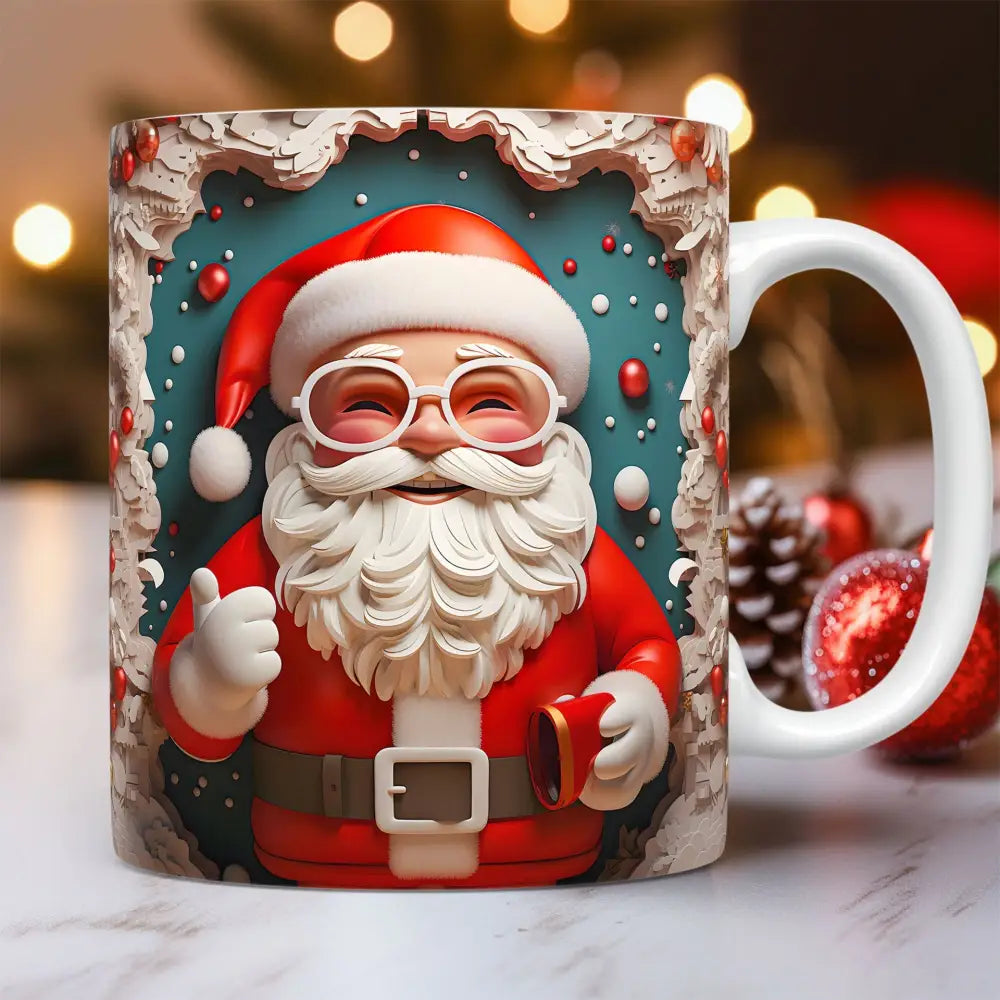 Christmas Theme Ceramic Mug 3D Santa Claus Coffee Cup Kitchen Gadgets Beyond Trends Hub