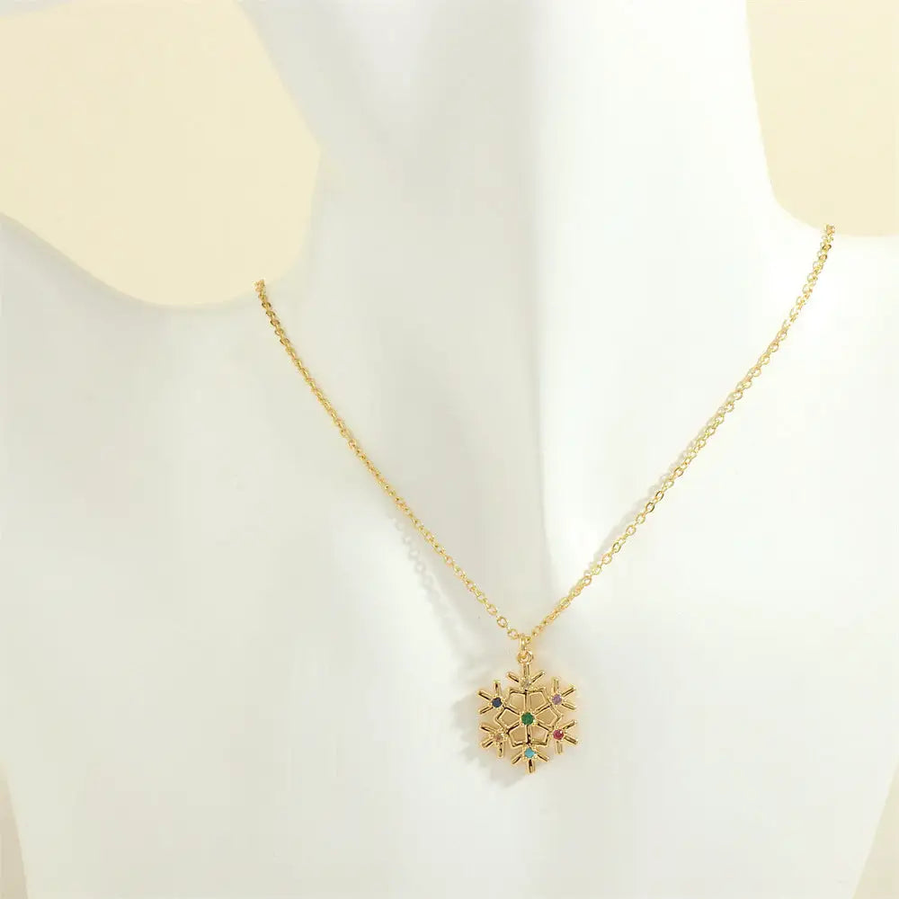 Christmas Tree Santa Claus Elk Snowman Oil-drop Necklace With Colored Rhinestones Ins Festival Clavicle Chain Necklace For Women Jewelry Beyond Trends Hub