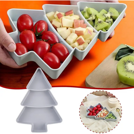 Christmas Tree Shaped Fruit Platter Creative Plates Storage Box Dried Fruit Snack Plates Divided Candy Dessert Plate Container Beyond Trends Hub