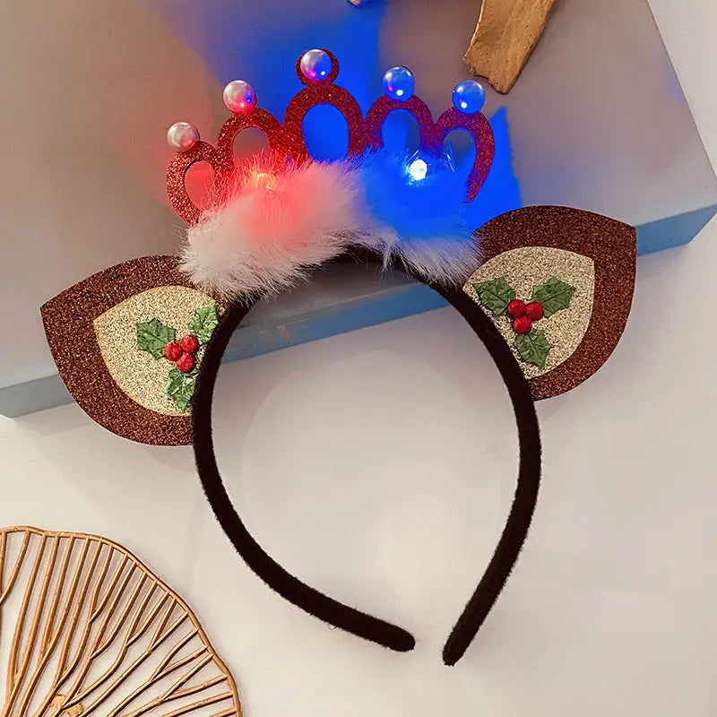 Christmas With Light Headband Snowflake Women's Beyond Trends Hub