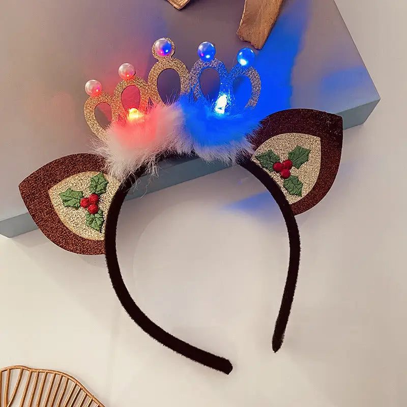 Christmas With Light Headband Snowflake Women's Beyond Trends Hub