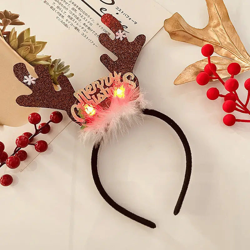 Christmas With Light Headband Snowflake Women's Beyond Trends Hub