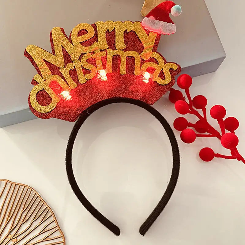 Christmas With Light Headband Snowflake Women's Beyond Trends Hub