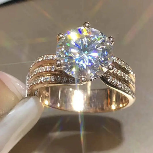 Classic Six-Claw Gold Ring Jewellery - Beyond Trends Hub 